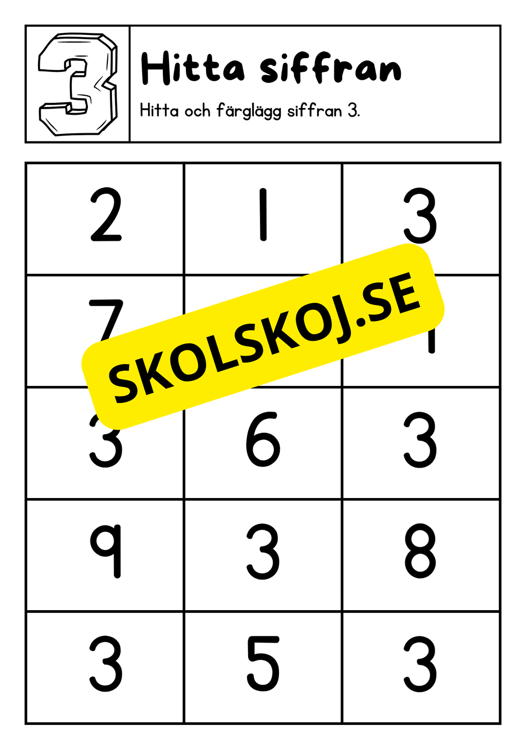 Jag lär mig skriva siffror och tal (0 - 20)