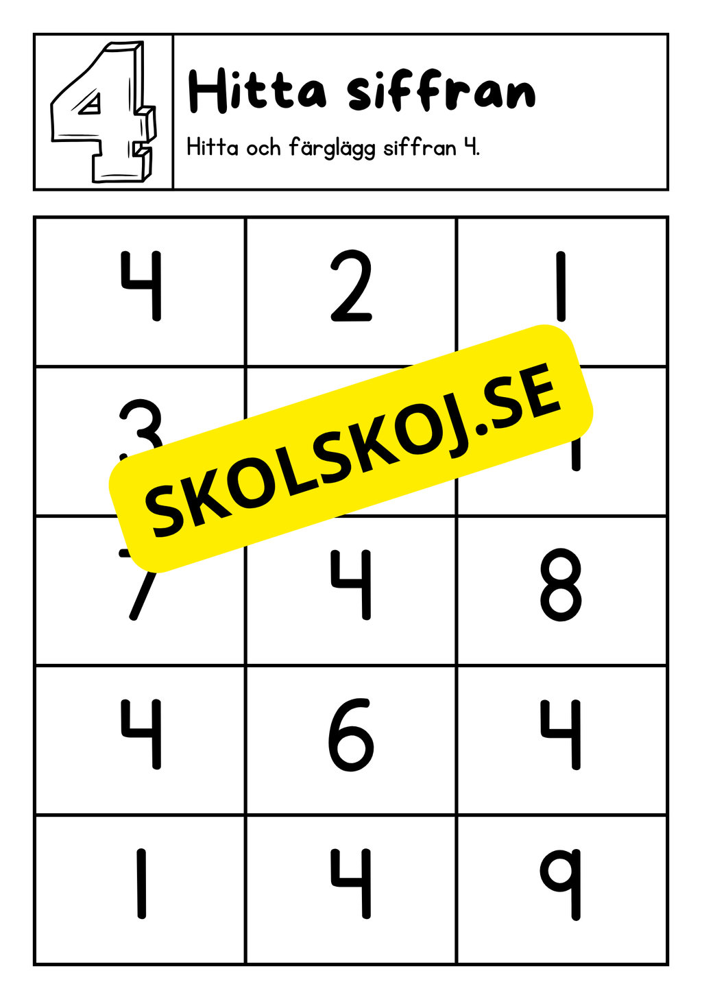 Jag lär mig skriva siffror och tal (0 - 20)
