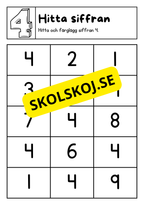 Jag lär mig skriva siffror och tal (0 - 20)