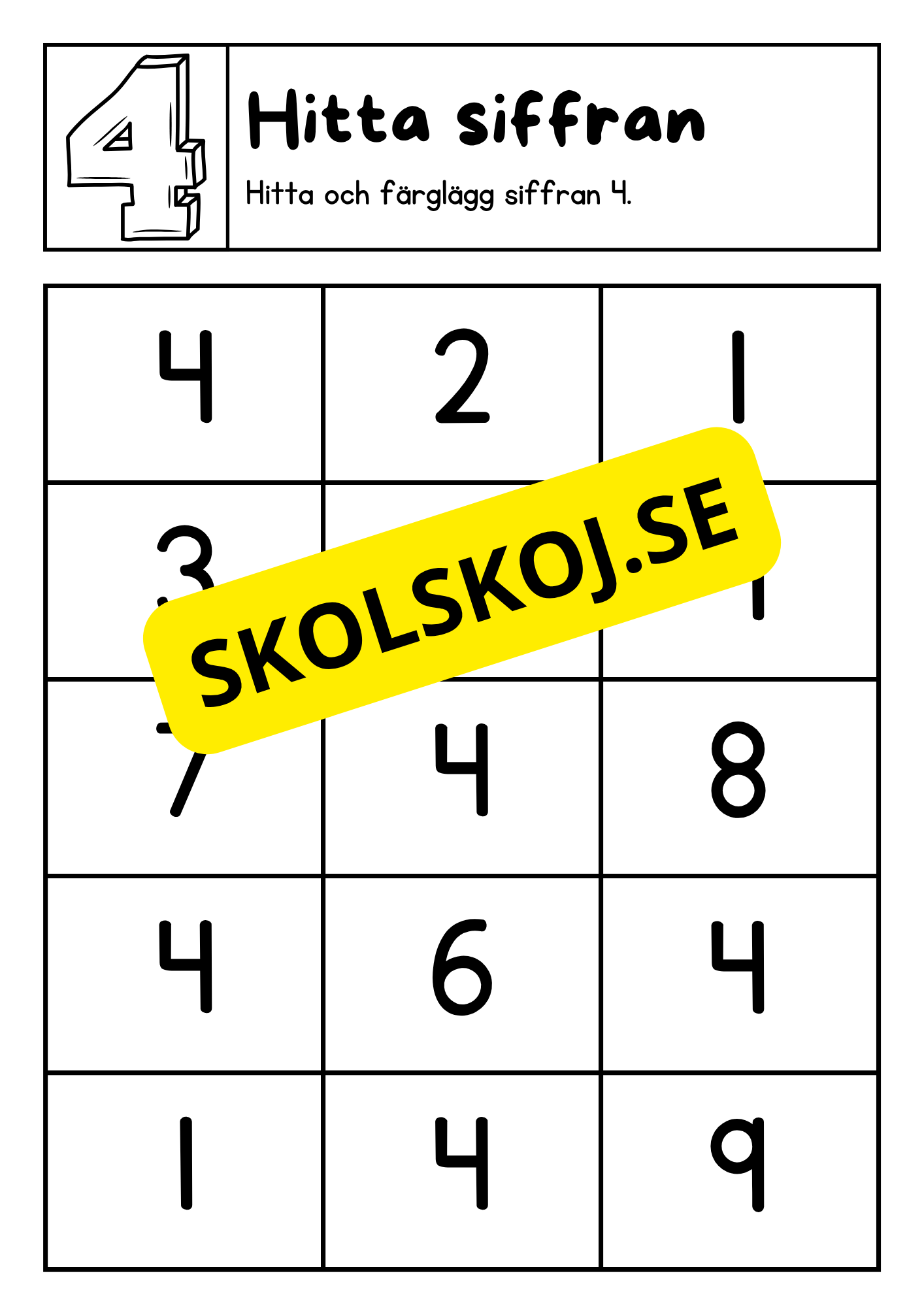 Jag lär mig skriva siffror och tal (0 - 20)