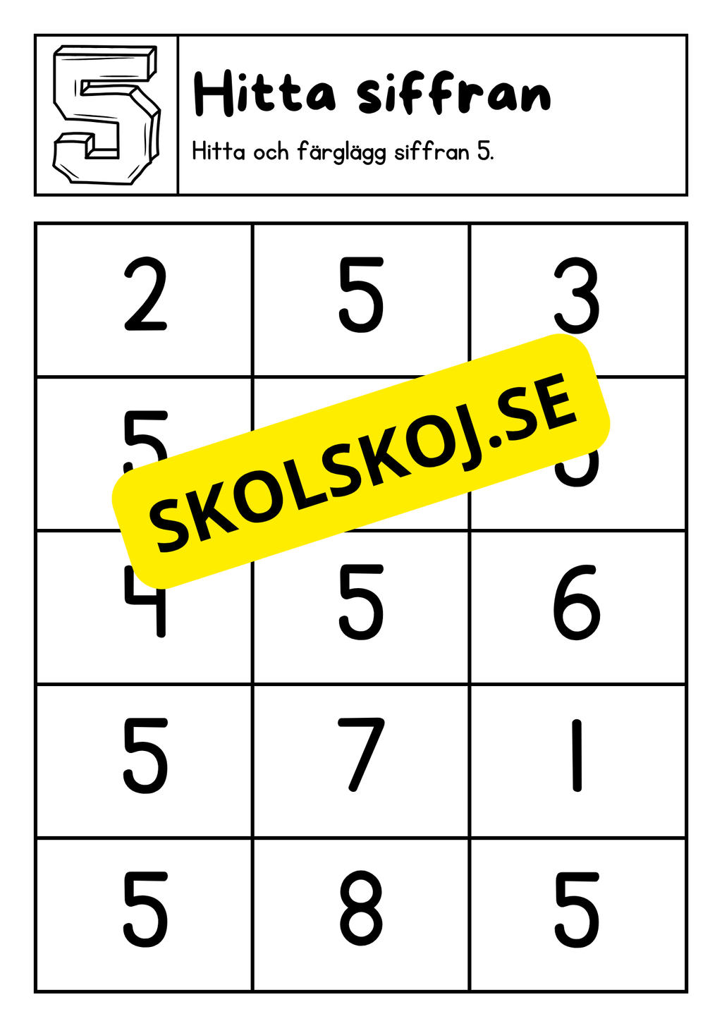 Jag lär mig skriva siffror och tal (0 - 20)