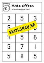 Jag lär mig skriva siffror och tal (0 - 20)