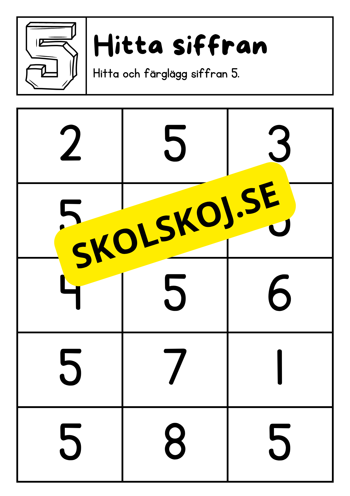 Jag lär mig skriva siffror och tal (0 - 20)