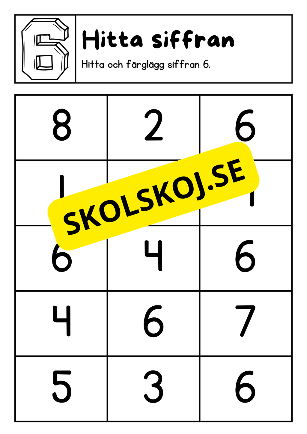 Jag lär mig skriva siffror och tal (0 - 20)