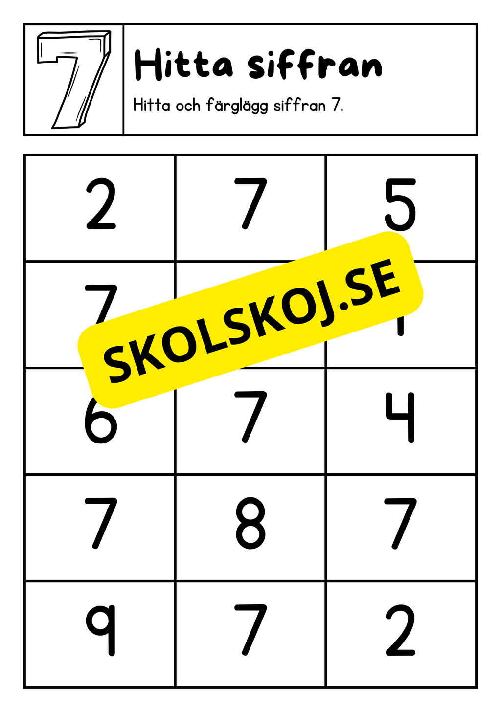 Jag lär mig skriva siffror och tal (0 - 20)