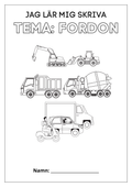 Jag lar mig skriva tema fordon