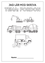 Jag lar mig skriva tema fordon