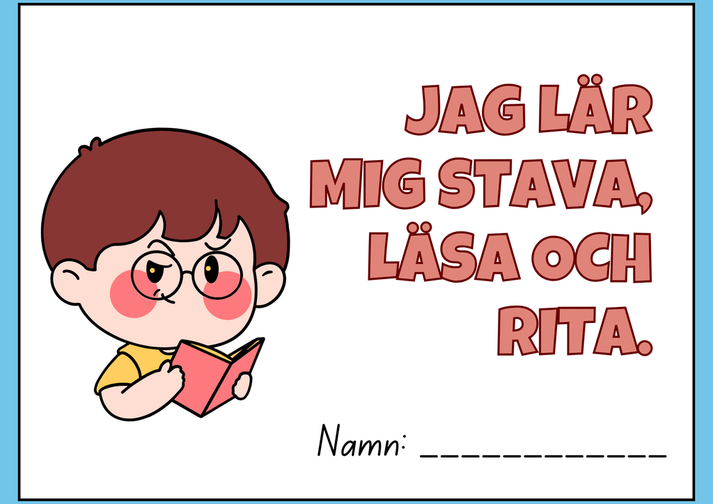Jag lär mig stava, läsa och rita (22 sidor)