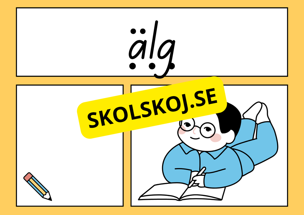 Jag lär mig stava, läsa och rita (22 sidor)