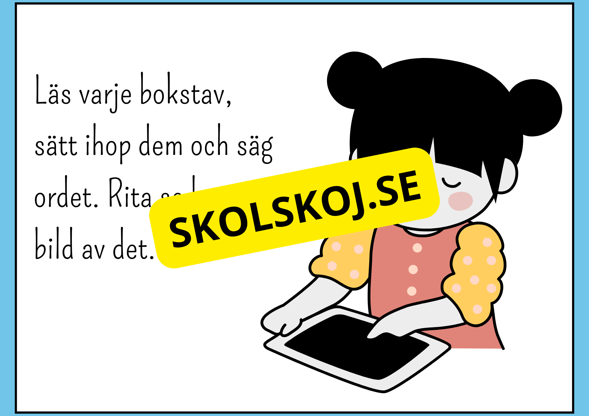 Jag lär mig stava, läsa och rita (22 sidor)