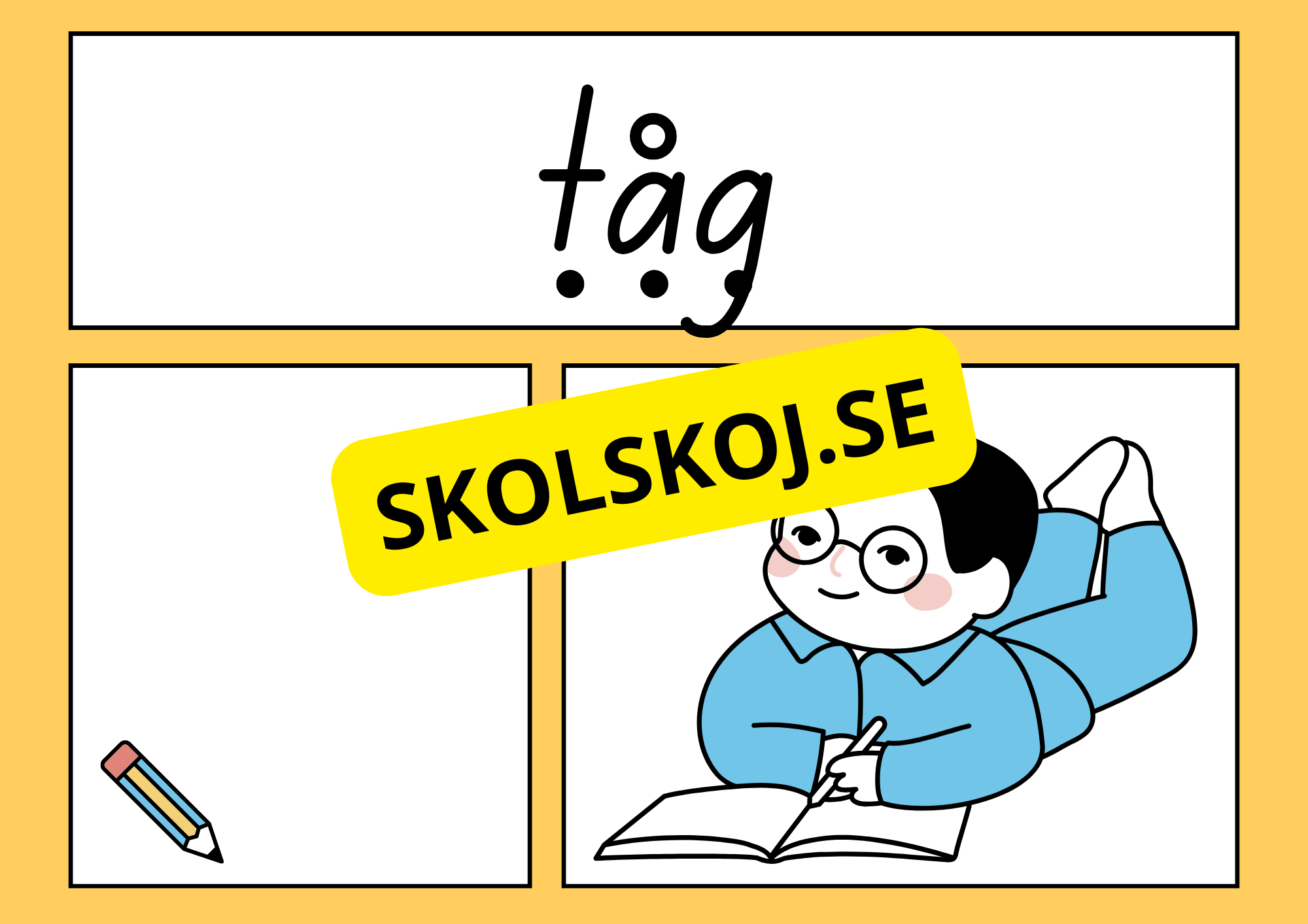 Jag lär mig stava, läsa och rita (22 sidor)