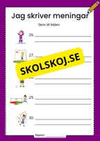 Jag skriver meningar - Skriv till bilden