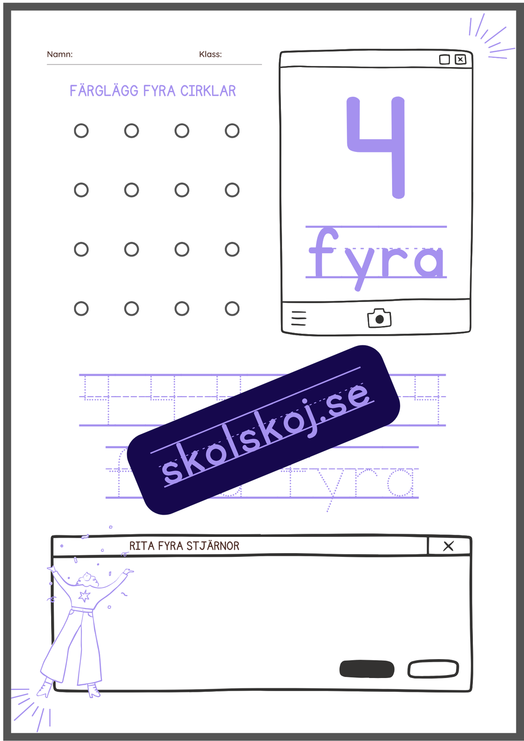 Jag skriver siffror 1 - 10