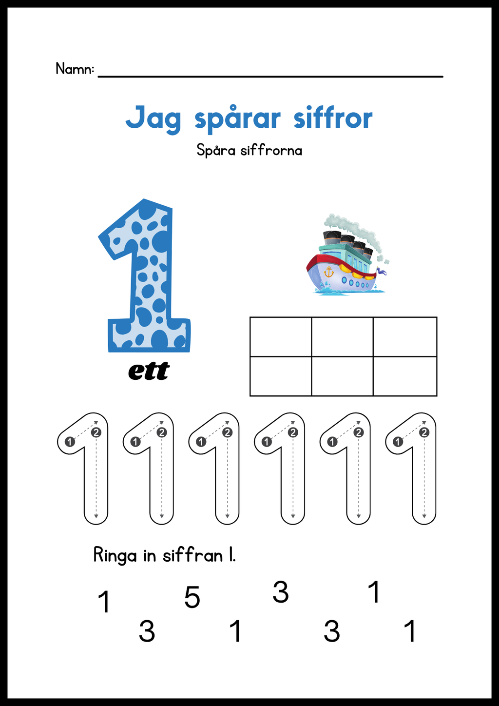 Jag spårar siffror - Häfte