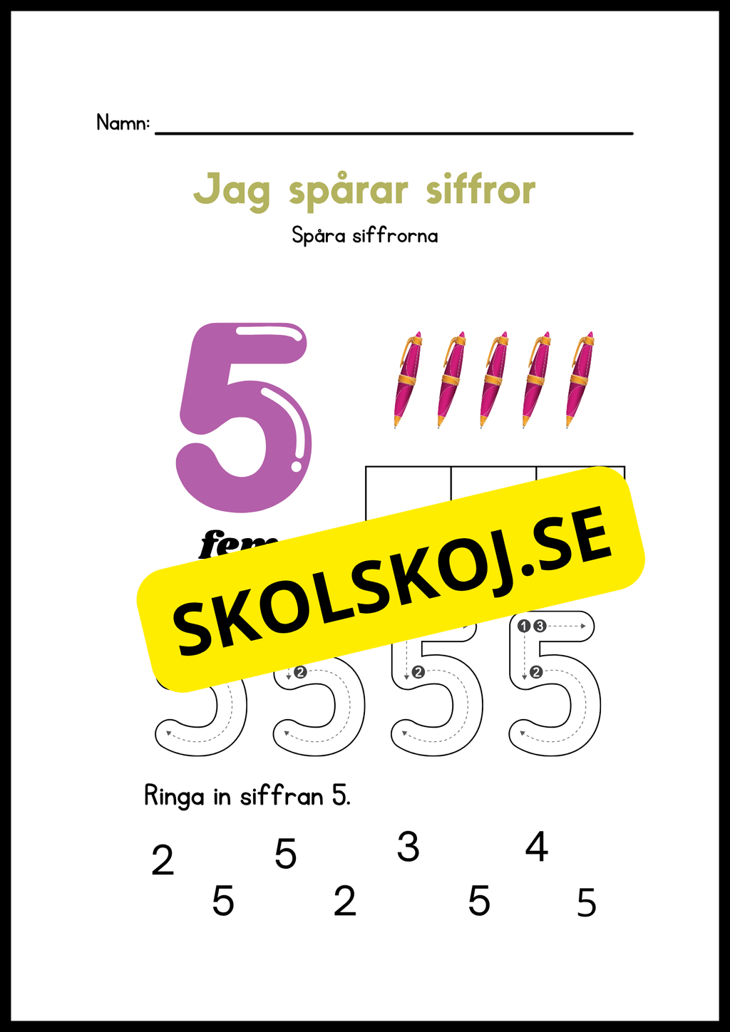 Jag spårar siffror - Häfte