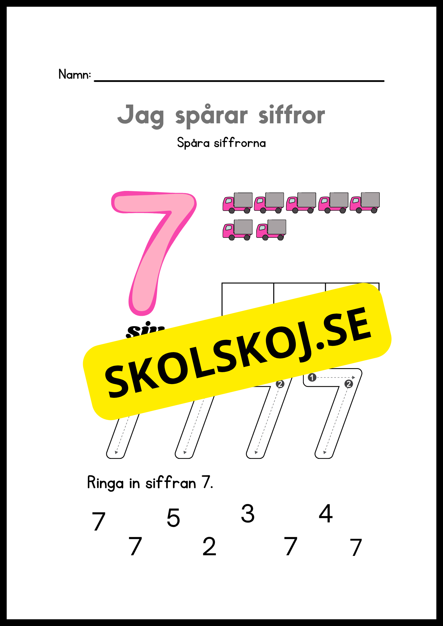 Jag spårar siffror - Häfte