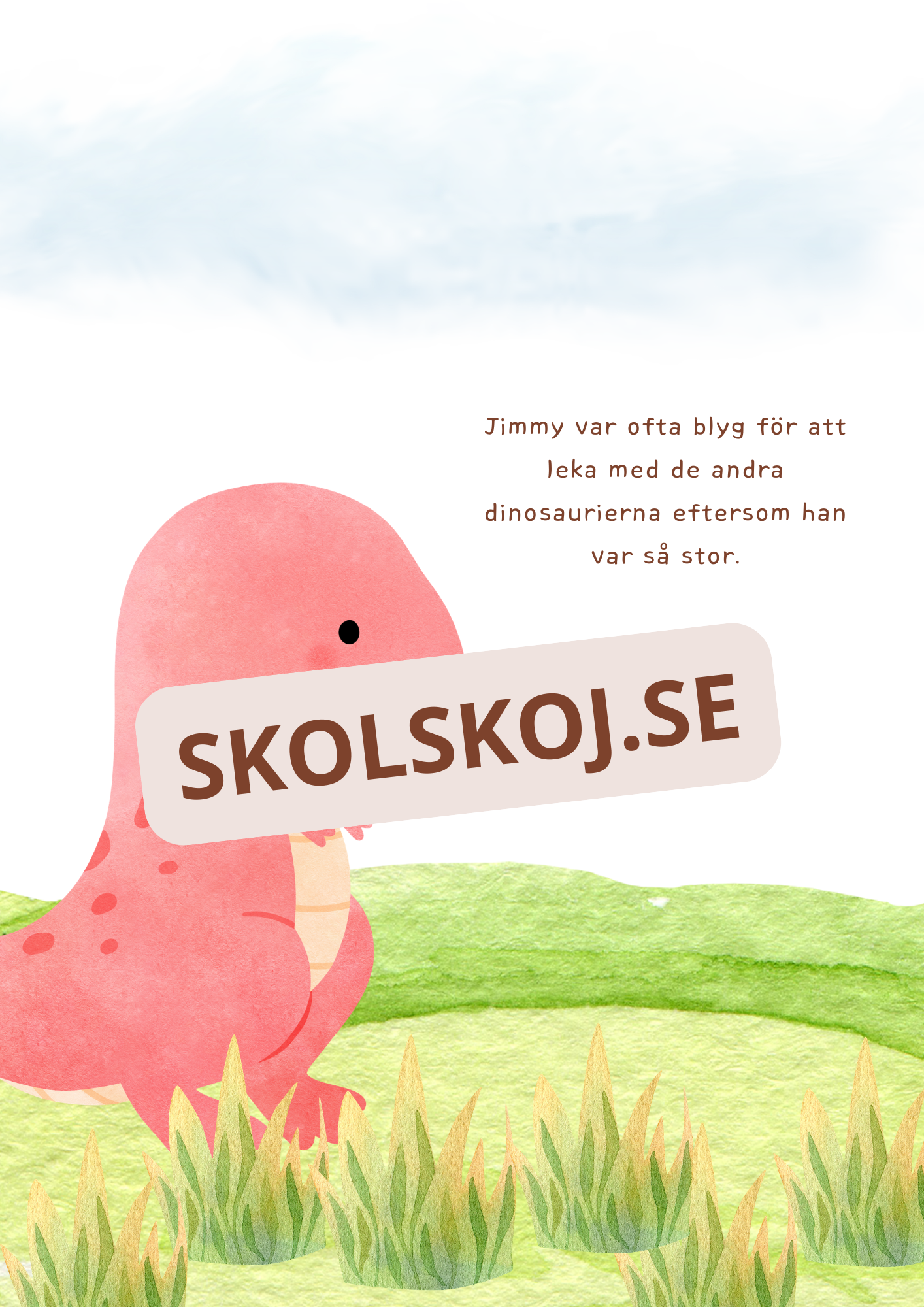 Jimmy lär sig att vara modig - Läsförståelse + frågor
