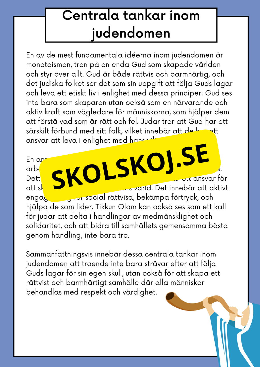 Judendomen - Historia, tro och traditioner - Årskurs 4 - 6