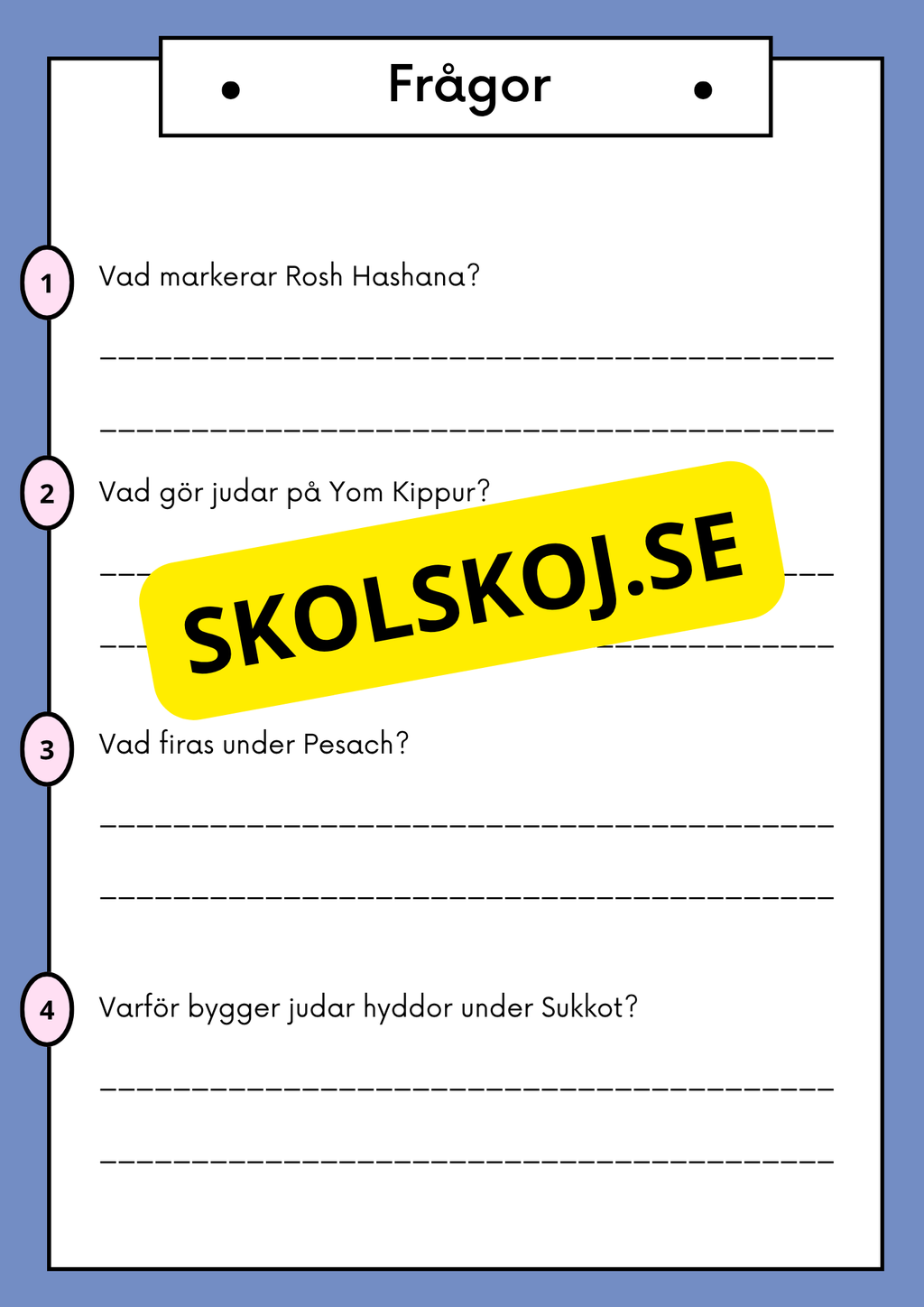 Judendomen - Historia, tro och traditioner - Årskurs 4 - 6