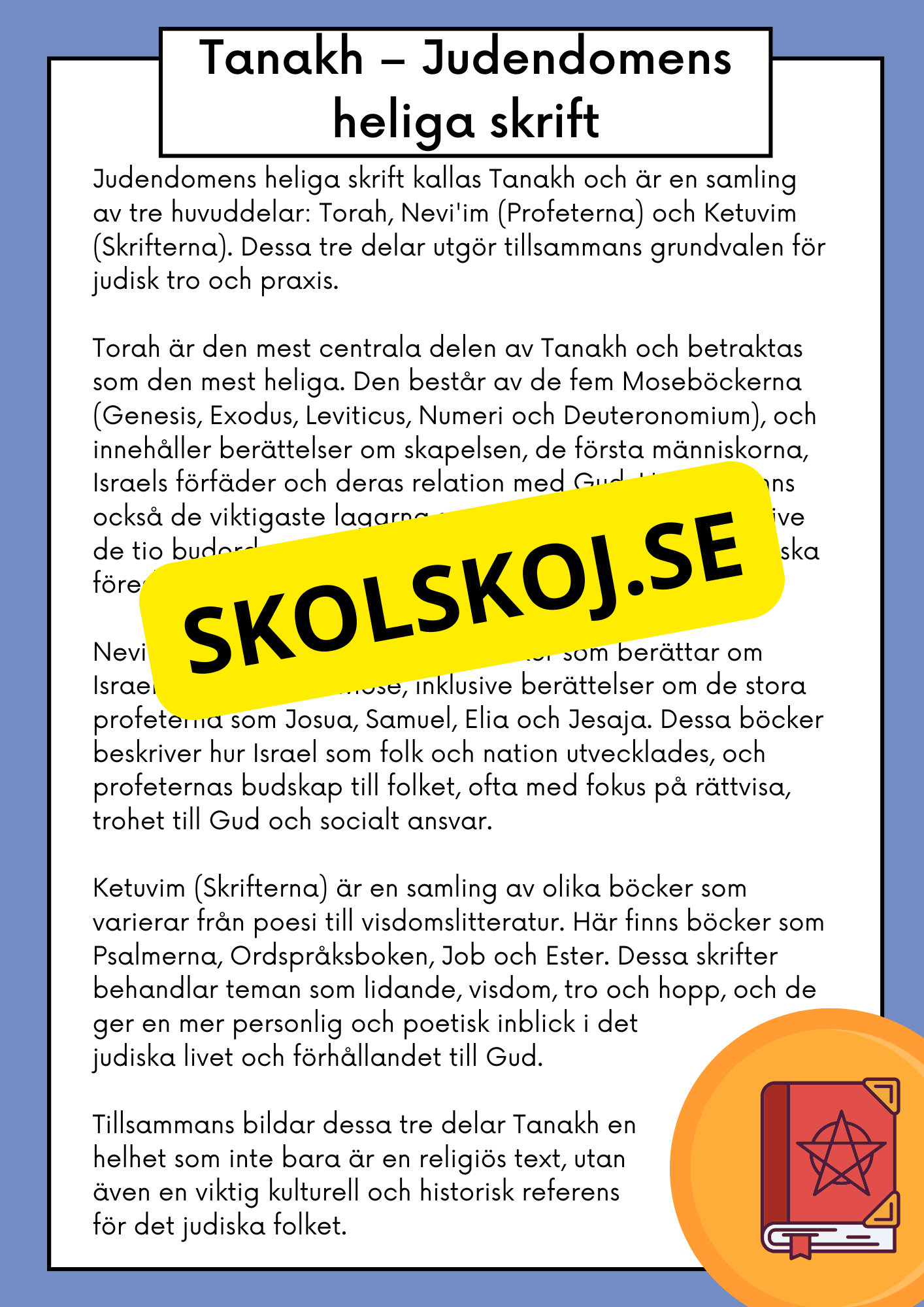 Judendomen - Historia, tro och traditioner - Årskurs 4 - 6