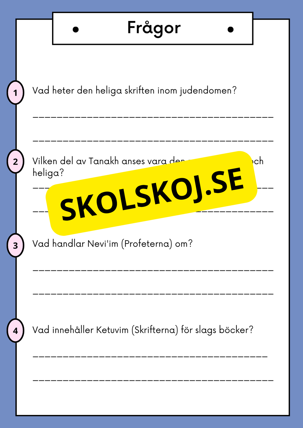 Judendomen - Historia, tro och traditioner - Årskurs 4 - 6