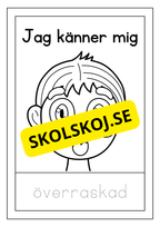 Känslor - Spåra ord och färglägg bilderna