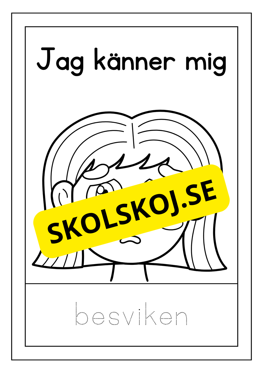 Känslor - Spåra ord och färglägg bilderna