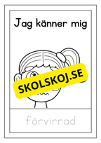 Känslor - Spåra ord och färglägg bilderna