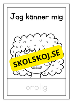 Känslor - Spåra ord och färglägg bilderna
