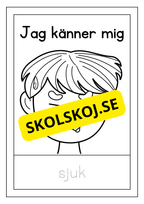 Känslor - Spåra ord och färglägg bilderna