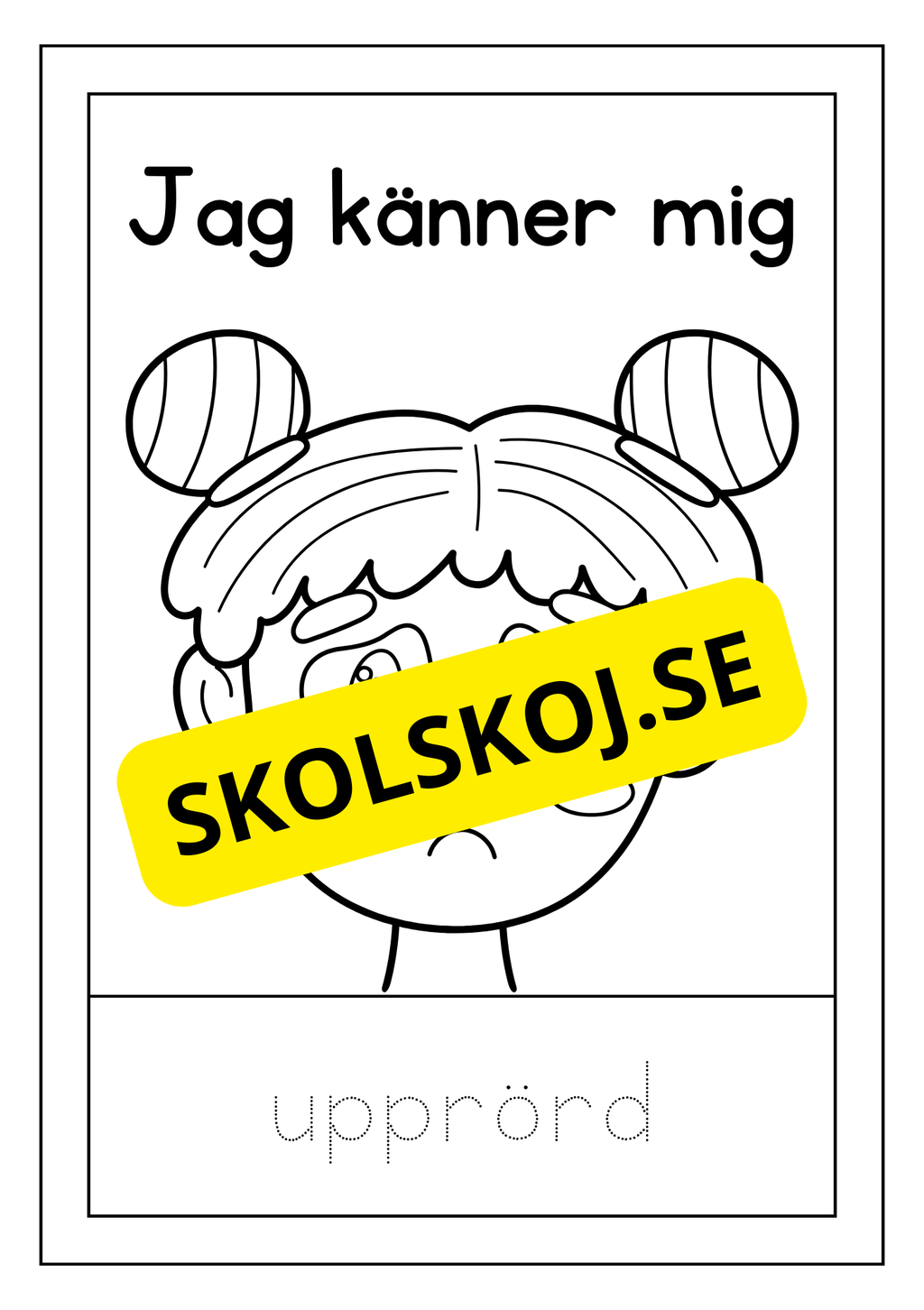 Känslor - Spåra ord och färglägg bilderna