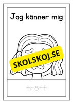 Känslor - Spåra ord och färglägg bilderna
