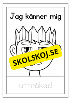 Känslor - Spåra ord och färglägg bilderna