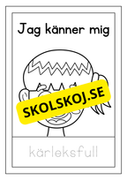 Känslor - Spåra ord och färglägg bilderna