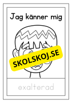 Känslor - Spåra ord och färglägg bilderna