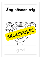 Känslor - Spåra ord och färglägg bilderna