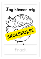 Känslor - Spåra ord och färglägg bilderna