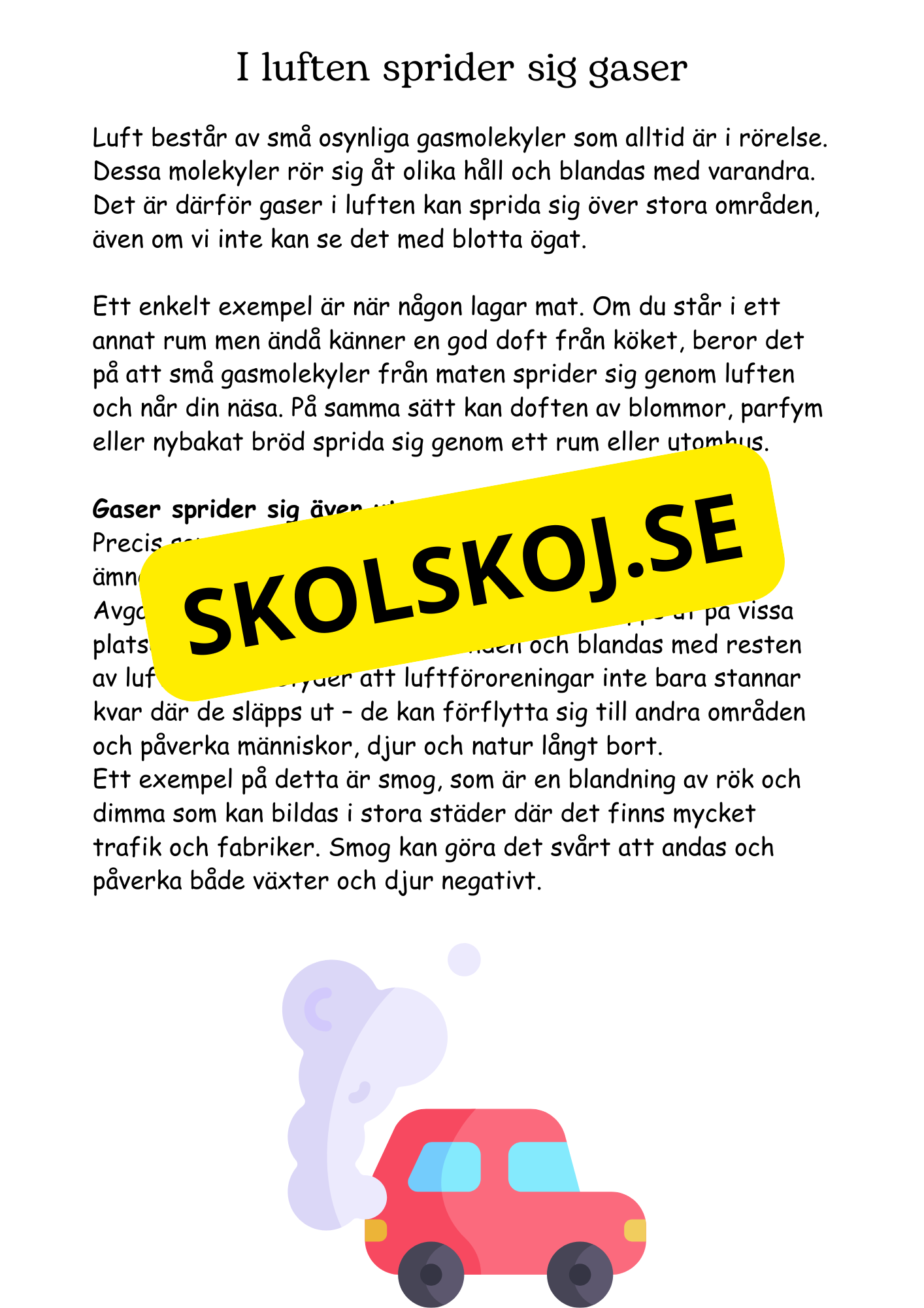 Kemi i luften - årskurs 4 - 6
