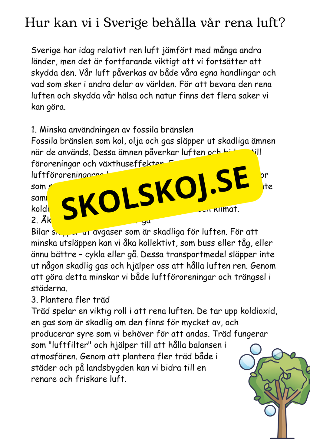 Kemi i luften - årskurs 4 - 6