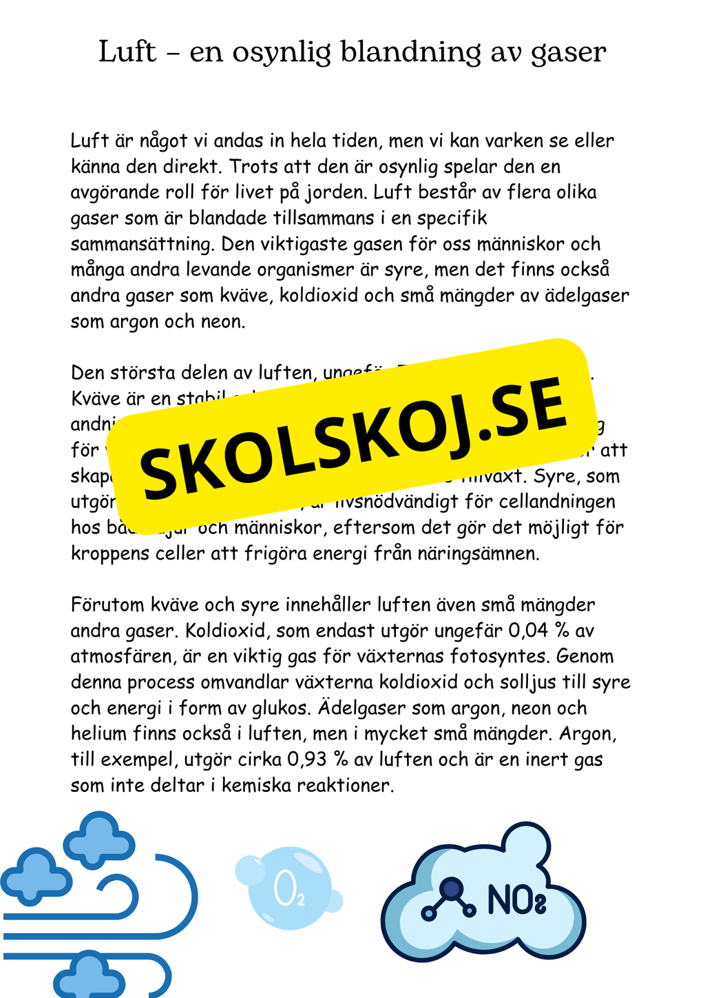 Kemi i luften - årskurs 4 - 6