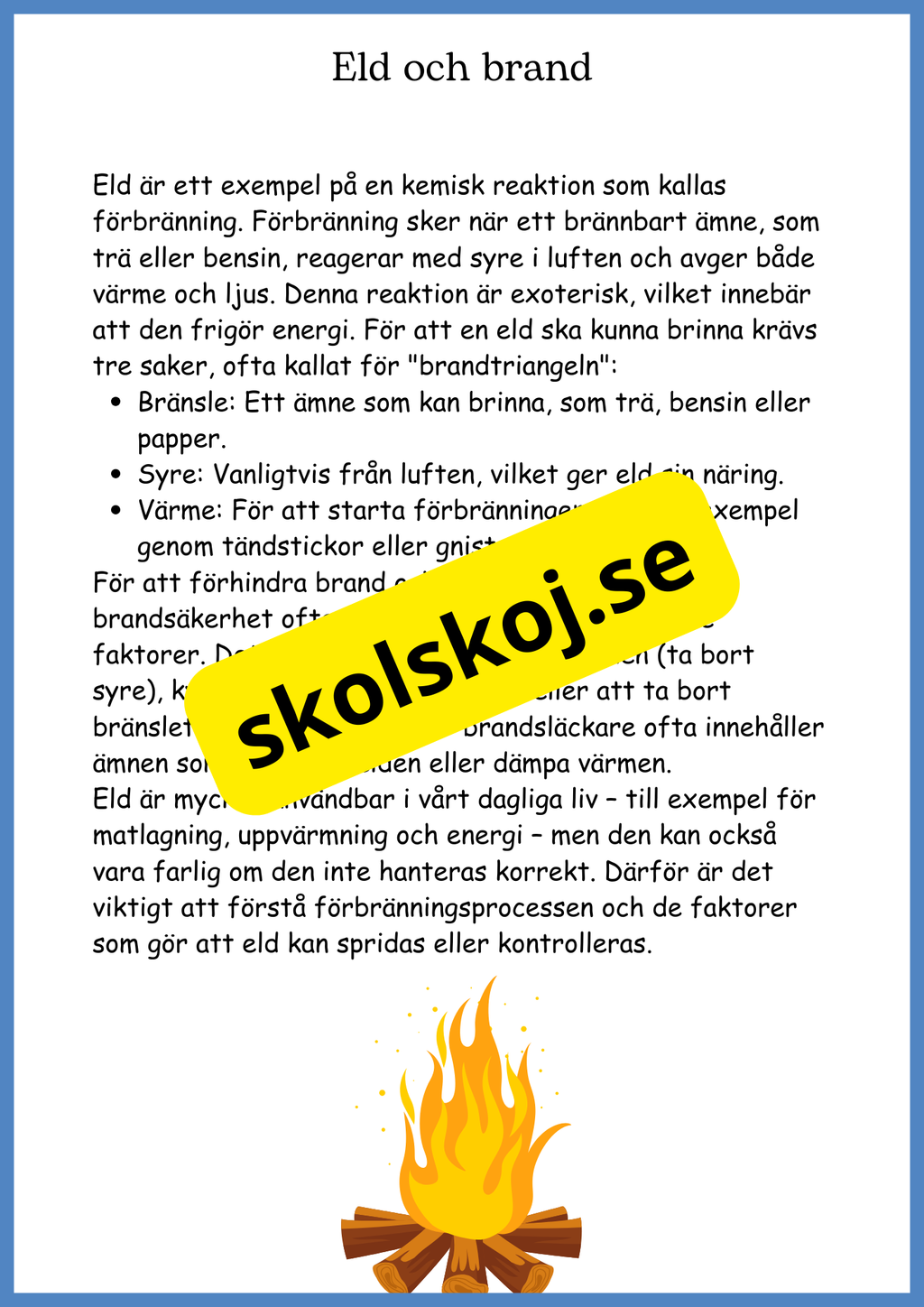 Kemiska reaktioner i vardagen - Årskurs 4 - 6