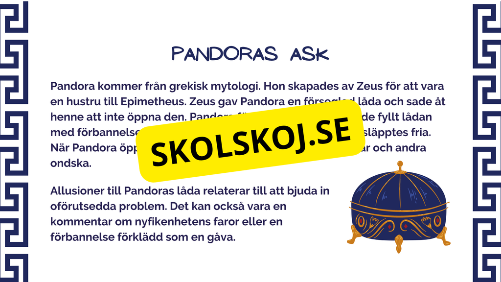 Klassisk mytologi - Vanliga litterära anspelningar