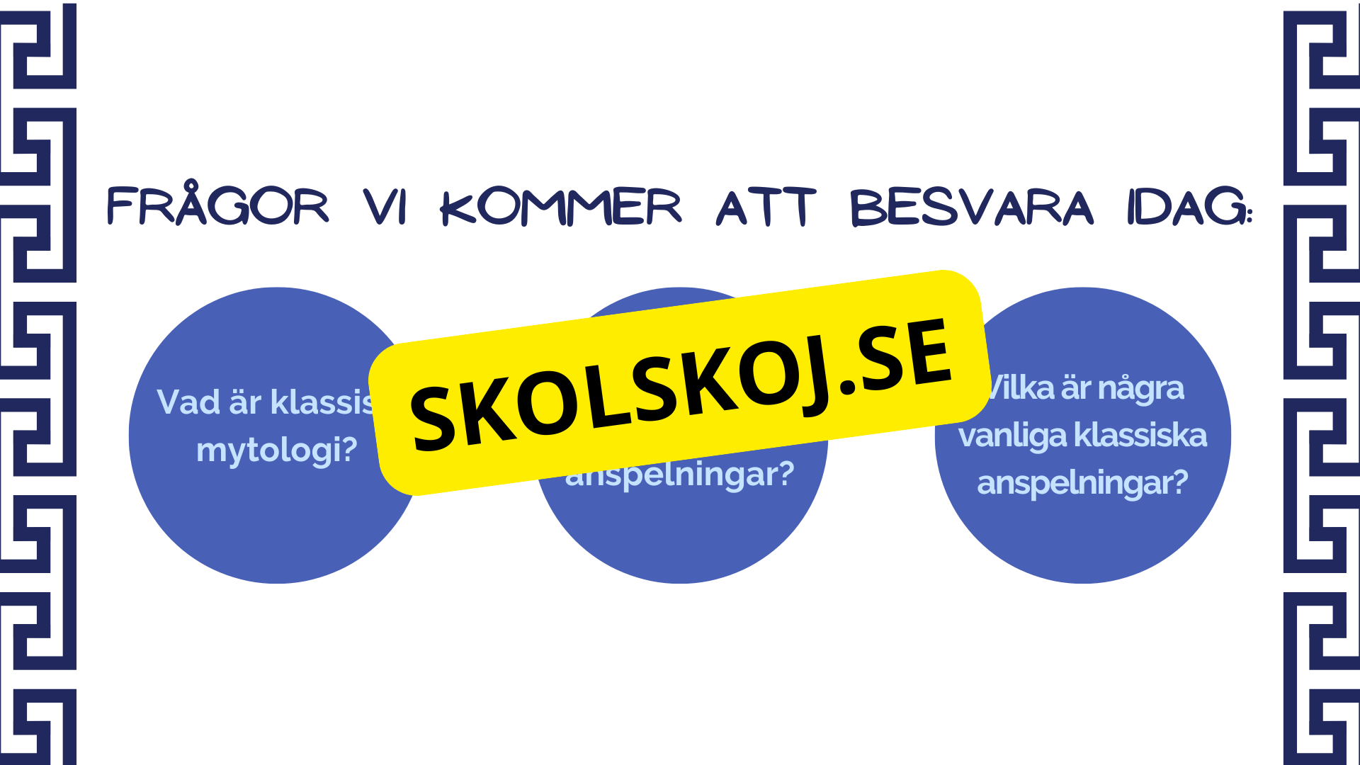Klassisk mytologi - Vanliga litterära anspelningar