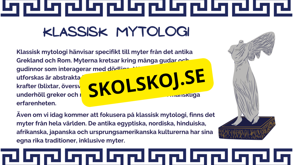 Klassisk mytologi - Vanliga litterära anspelningar