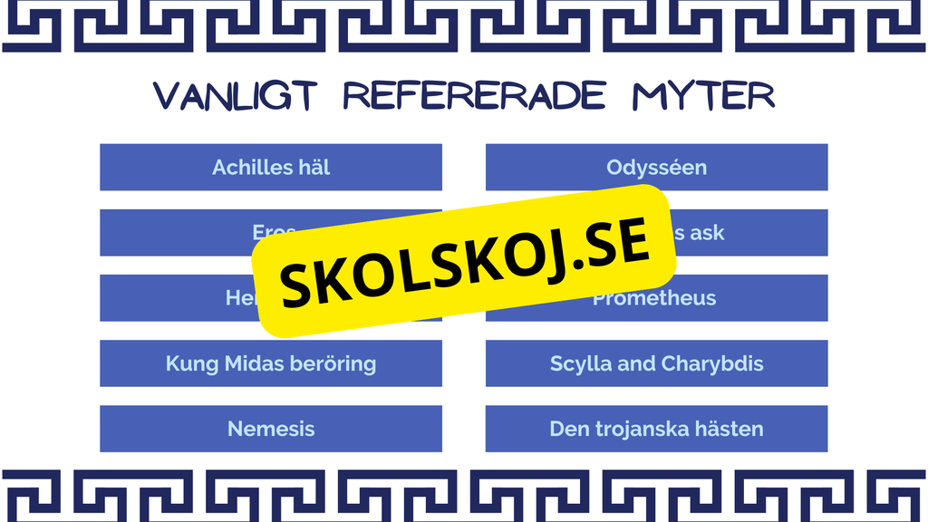 Klassisk mytologi - Vanliga litterära anspelningar