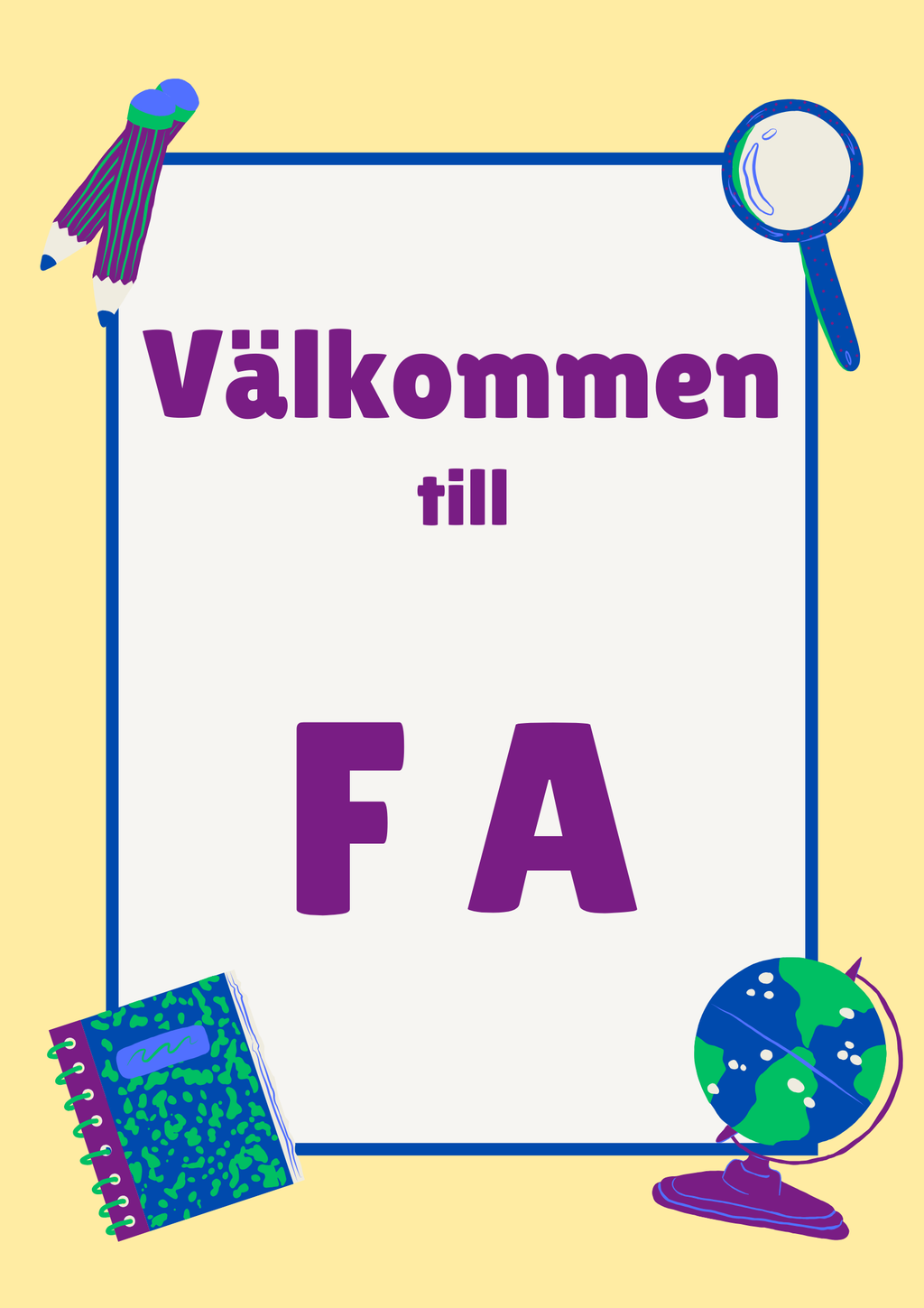 Klassrumsskyltar - F - ÅK 6