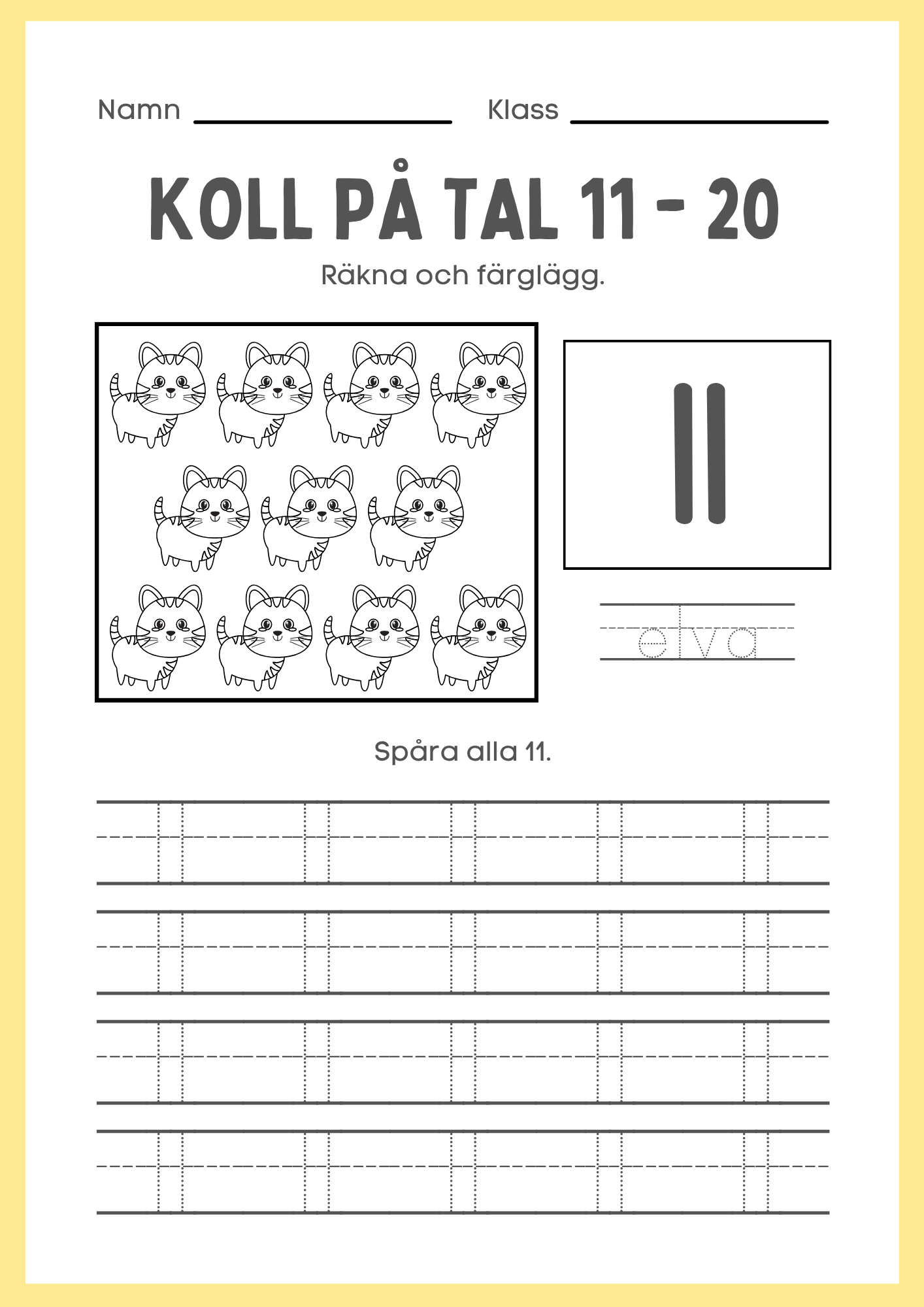 Koll på tal 11 - 20 del 2