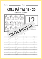 Koll på tal 11 - 20 del 2