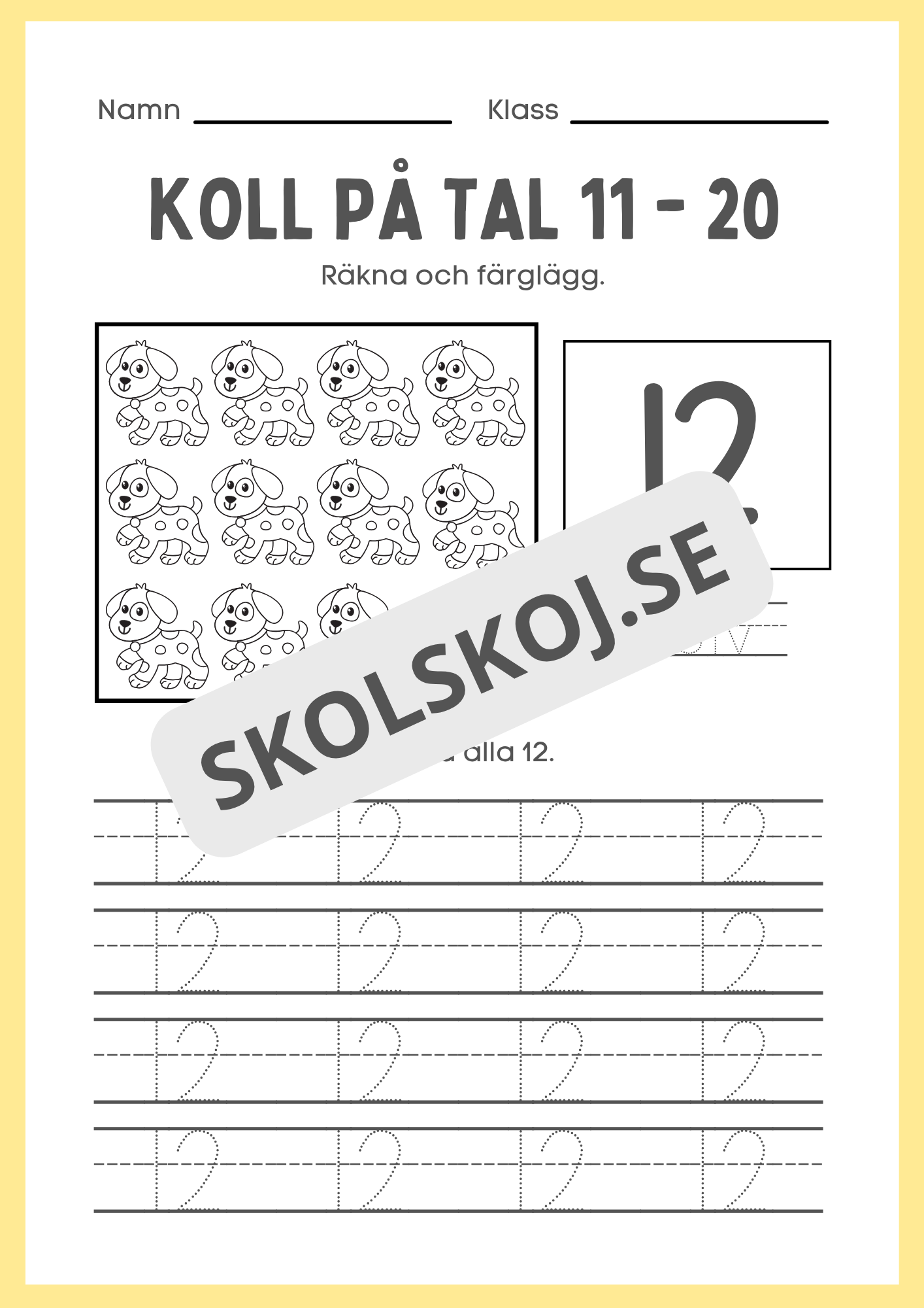 Koll på tal 11 - 20 del 2