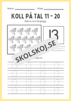 Koll på tal 11 - 20 del 2